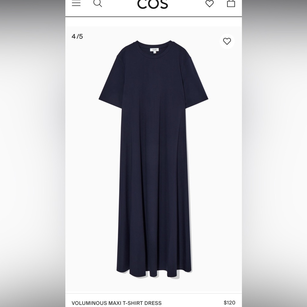 COS voluminous maxi t shirt dress NWT